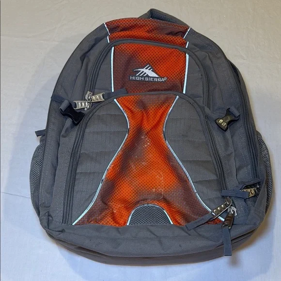 High Sierra Unisex Swerve Charcoal Grey and Hyperdots Laptop Backpack EUC - Picture 1 of 12